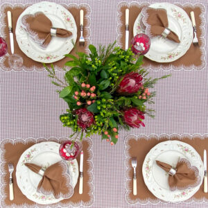 Homes&Seasons - Alice Brown Placemats & Napkins Set of 4