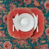 Homes&Seasons - Alice Winter Flowers on Green Tablecloth